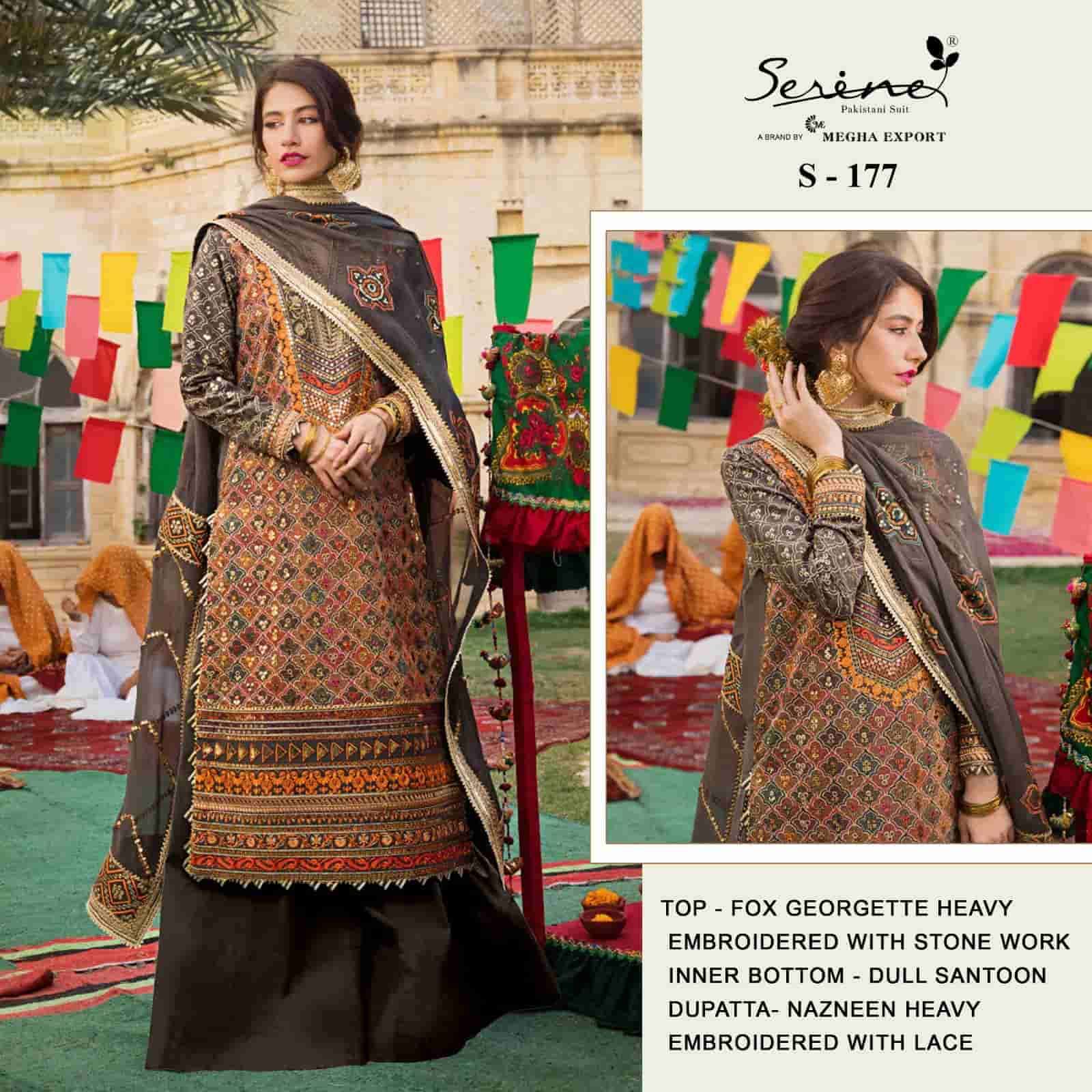 S-177 HIT DESIGN BY SERINE DESIGNER FAUX GEORGETTE PAKISTANI DRESS